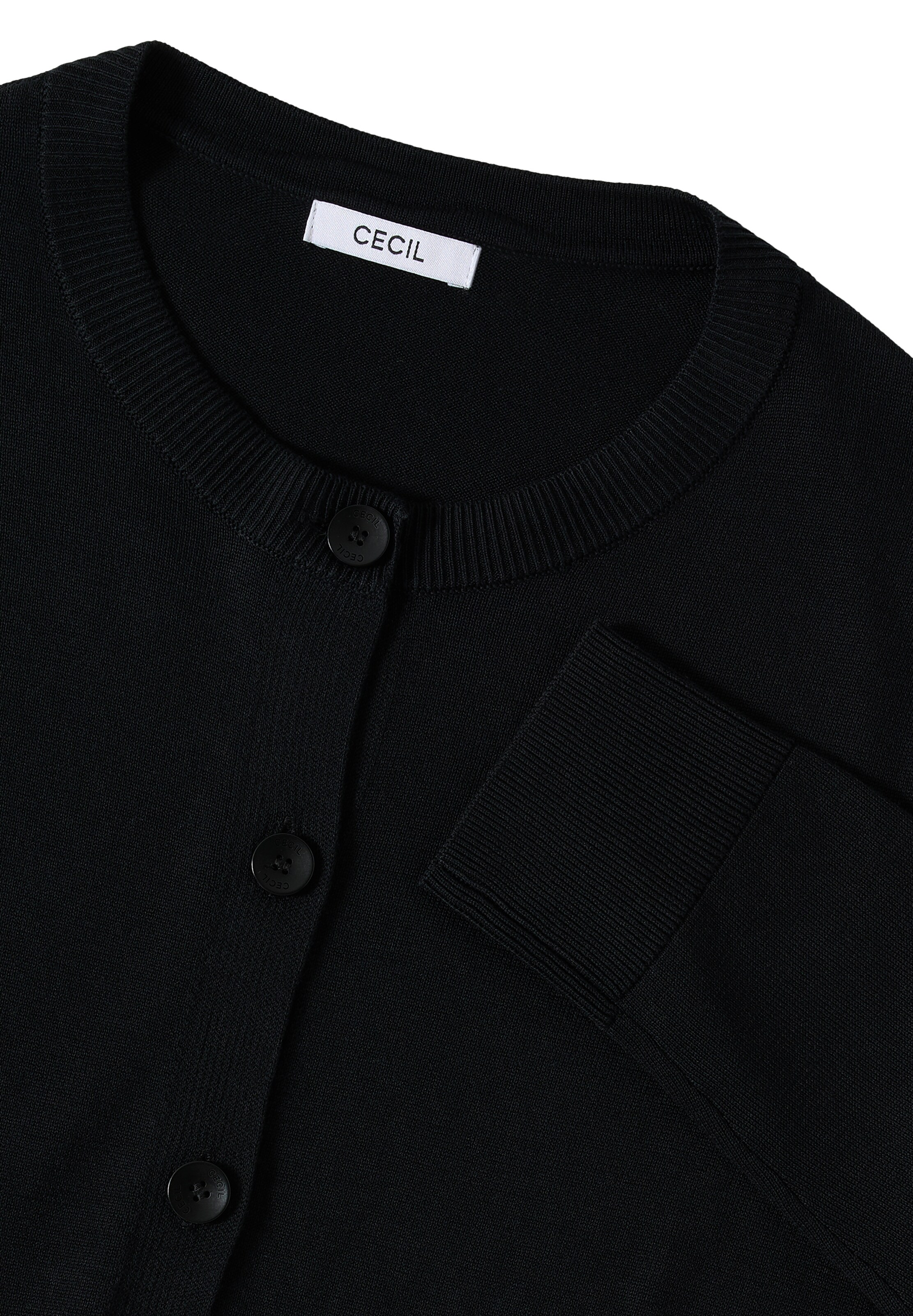 CECIL Strickjacke in Schwarz
