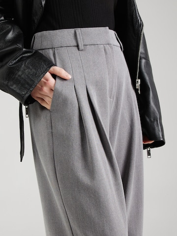 MSCH COPENHAGEN Wide leg Pleat-Front Pants 'Henrika' in Grey