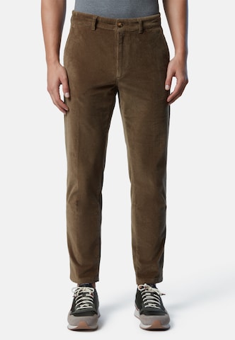 Coupe slim Pantalon chino 'Defender' North Sails en marron : devant