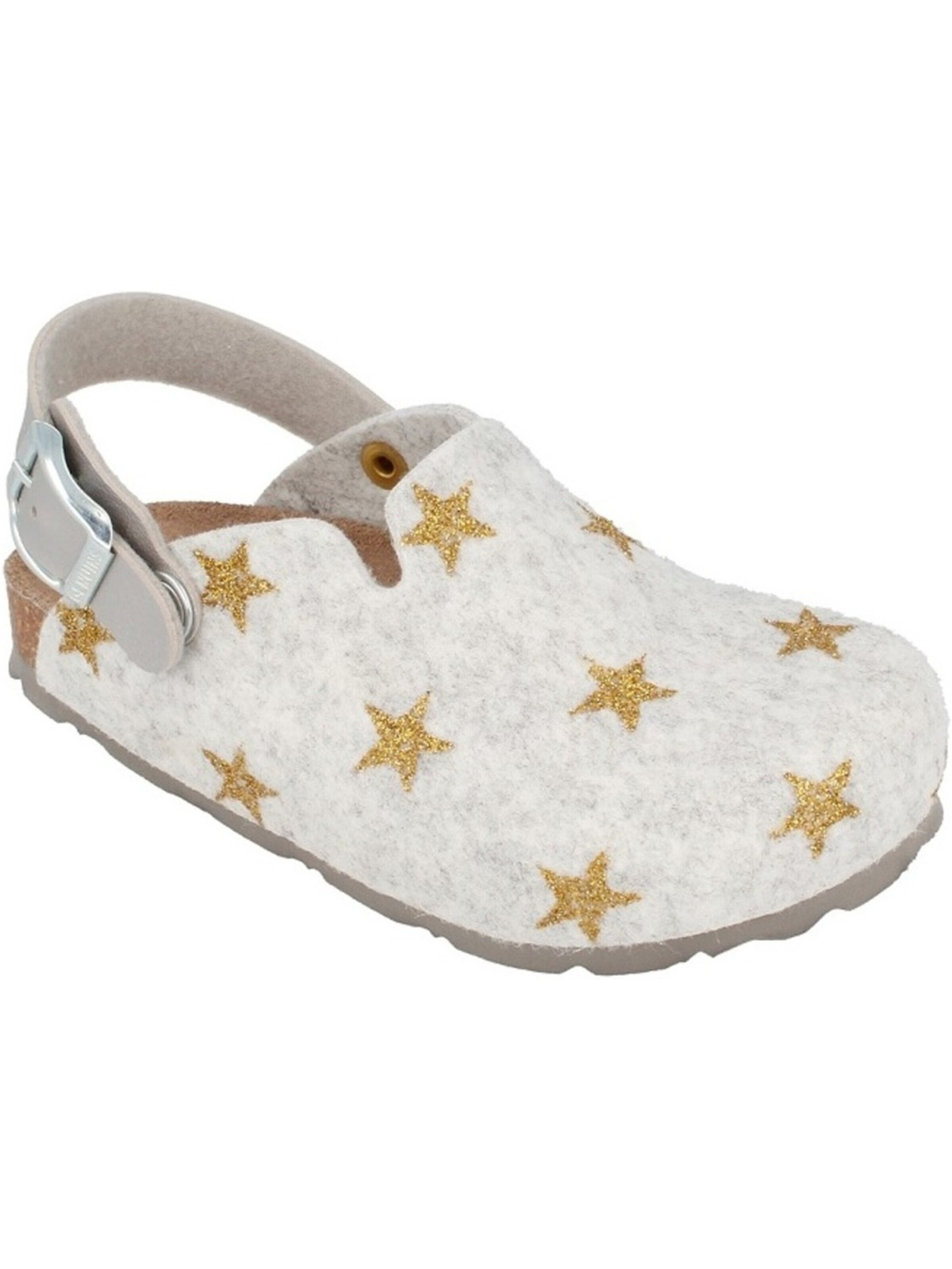 Genuins Clogs 'Genuins Shetland Stars Gold Filz' in Gold: front