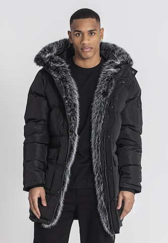 Gianni Kavanagh Winterjas in Zwart: voorkant