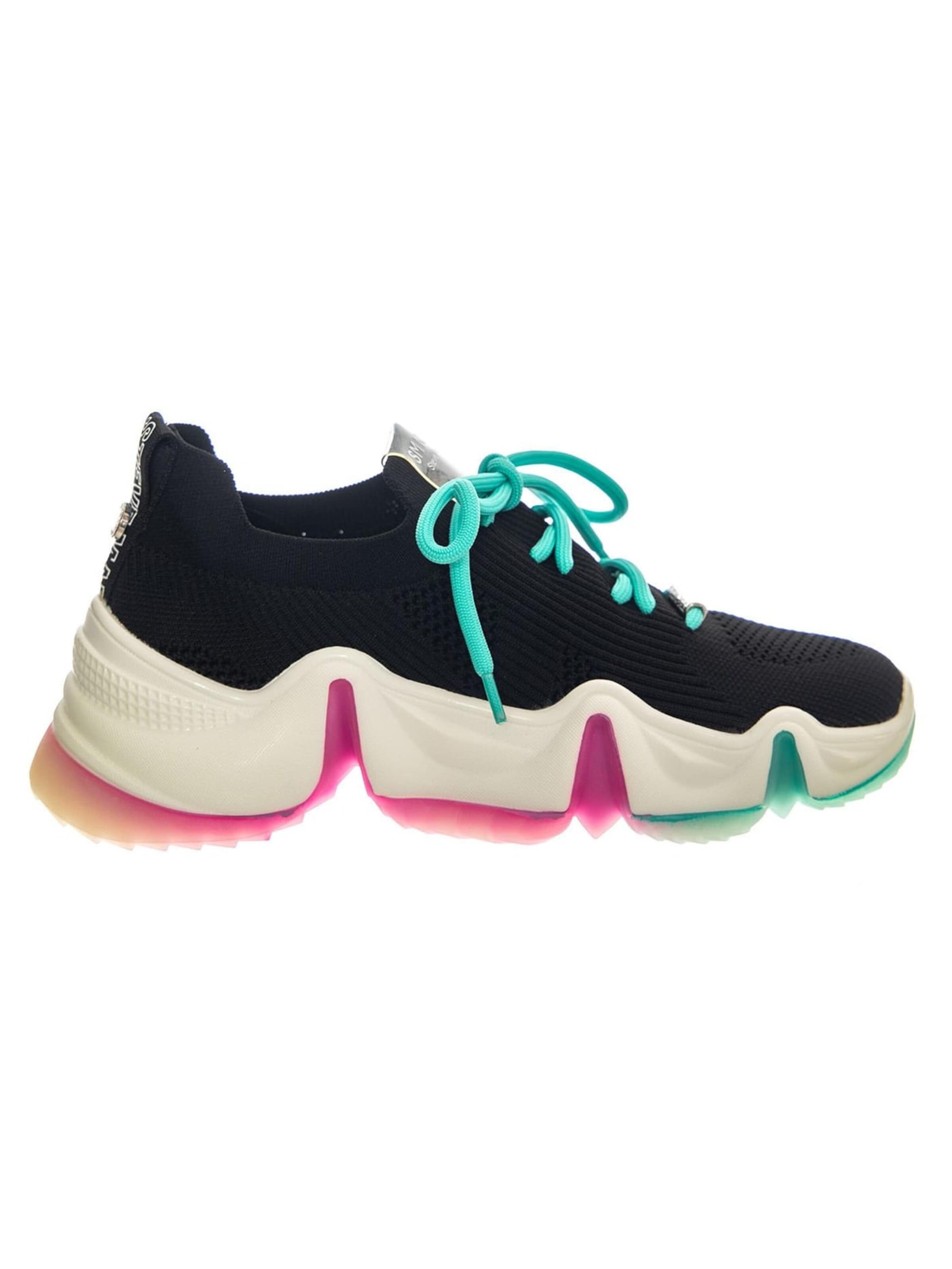 STEVE MADDEN Sportslig snøresko 'CITYSCAPE BLK/MINT BLACK' i sort: forside
