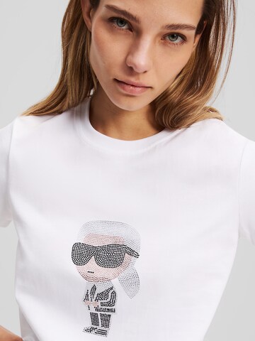 Karl Lagerfeld Μπλουζάκι 'Ikon' σε λευκό