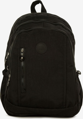 BagMori Backpack in Black: front