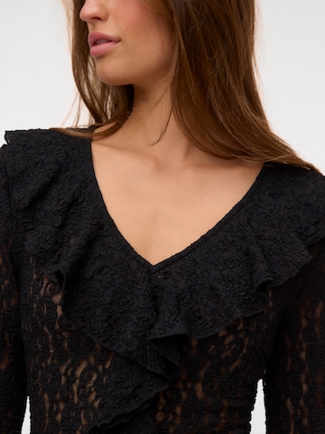 juoda VERO MODA Marškinėliai 'VMFLORA'