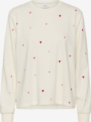 SAINT TROPEZ Sweatshirt 'Johanni' i hvid: forside