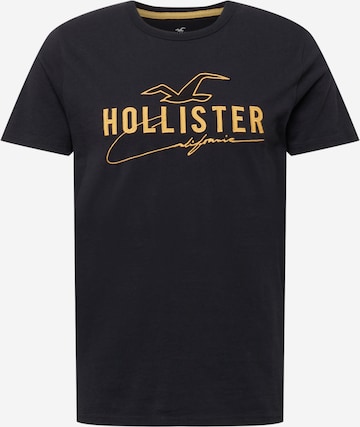 melns HOLLISTER T-Krekls: no priekšpuses