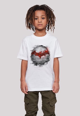 F4NT4STIC Shirt 'Batman Logo Wall' in White: front