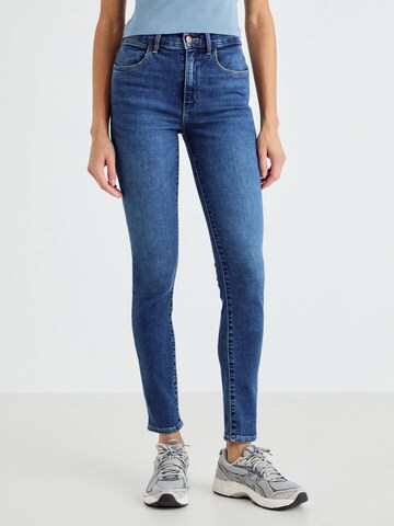 Skinny Jeans 'HIGH SKINNY' di WRANGLER in blu: frontale