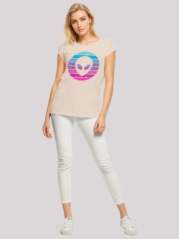 T-shirt 'Alien Kopf' F4NT4STIC en beige