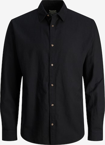 JACK & JONES Regular fit Button Up Shirt 'Summer' in Black: front