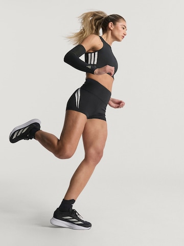 juoda ADIDAS PERFORMANCE Siauras Sportinės kelnės 'Adizero'