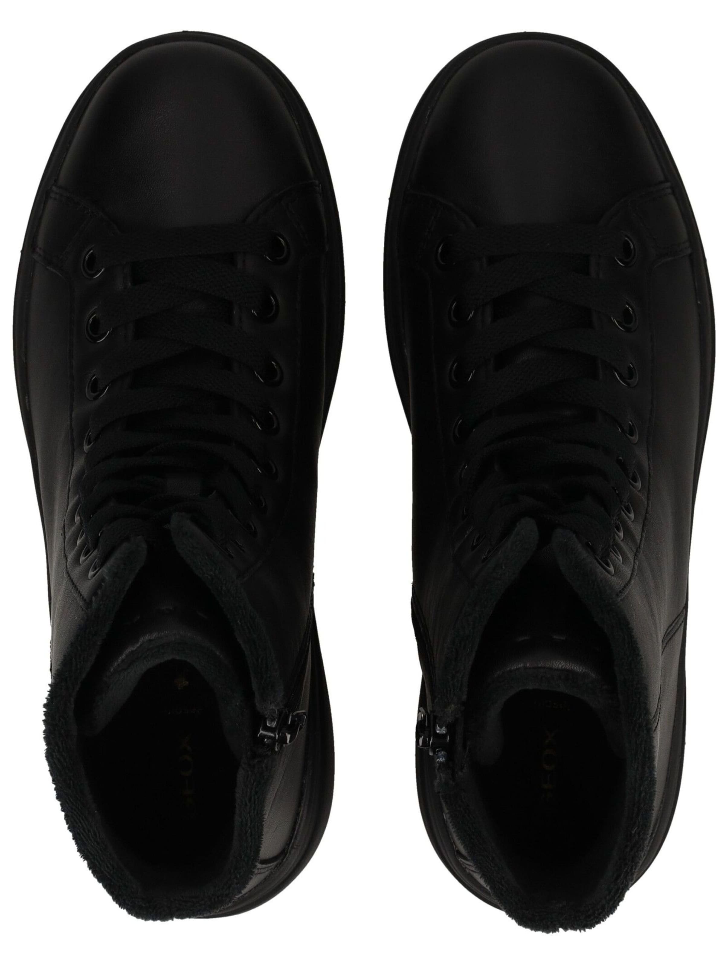 GEOX Schnürstiefelette in Schwarz