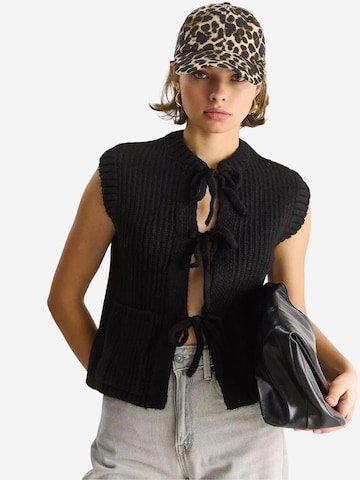 Gilet in maglia di Bianco Lucci in nero