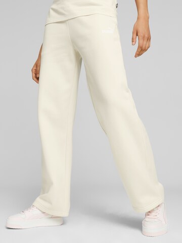 Regular Pantalon de sport 'ESS+' PUMA en blanc : devant