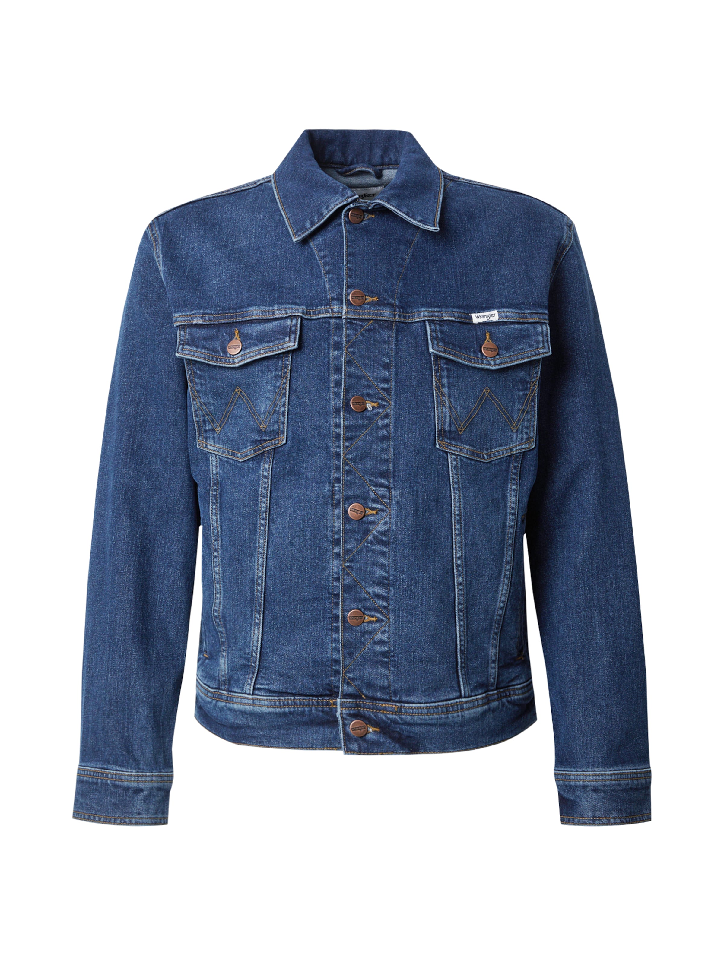 WRANGLER Přechodná bunda 'Classic' – modrá: přední strana