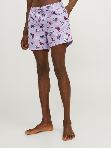 JACK & JONES Zwemshorts in Lila: voorkant