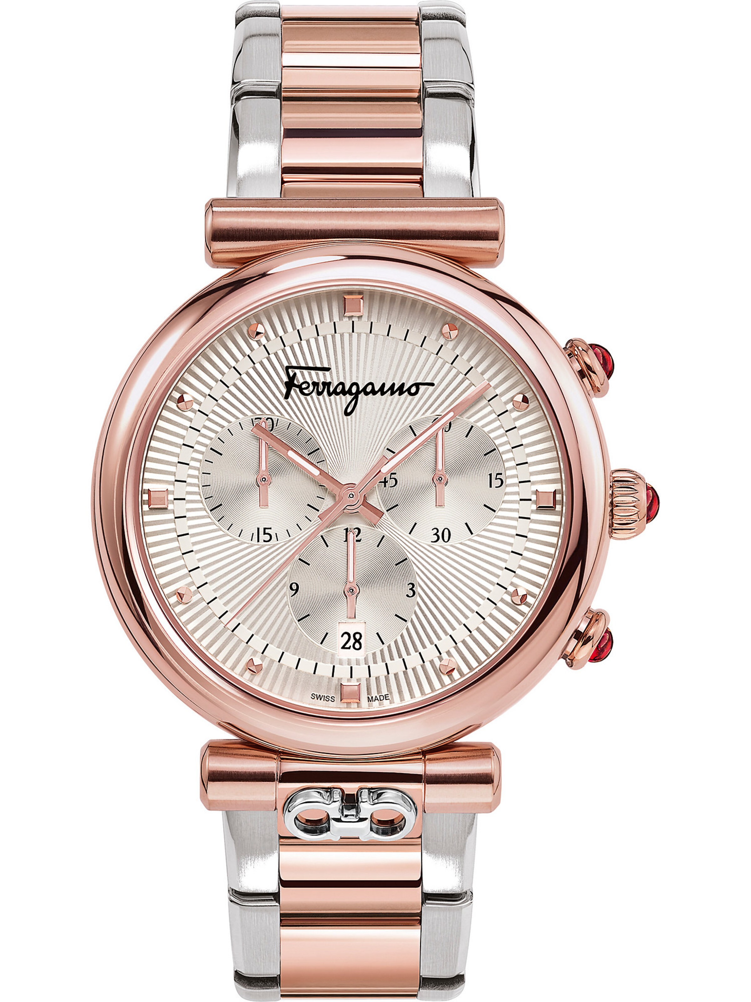 Men Watches | Salvatore Ferragamo Analoguhr in Silver, Rose Gold - QM08338