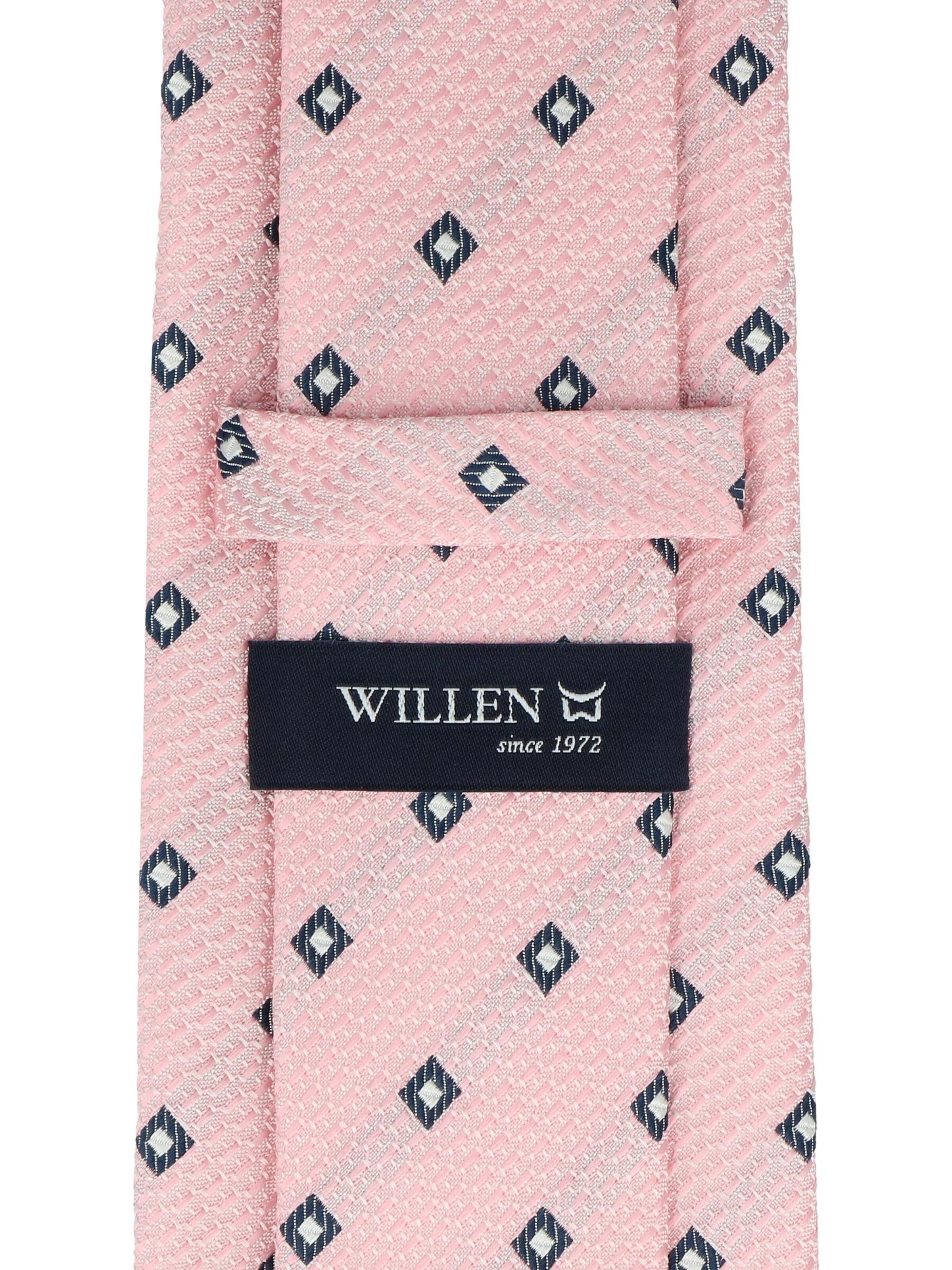 WILLEN Krawatte 'Minimal Struktur'‌‌‌‌ in Pink