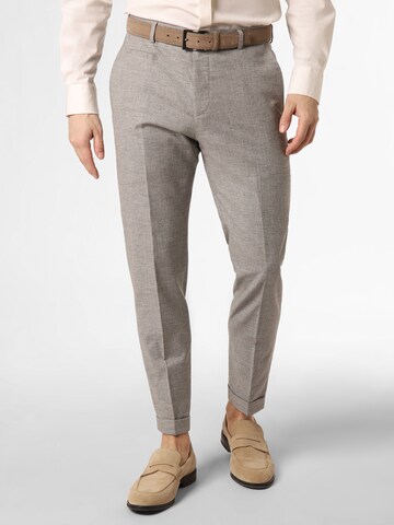 Coupe slim Pantalon à plis 'Luc' STRELLSON en gris : devant