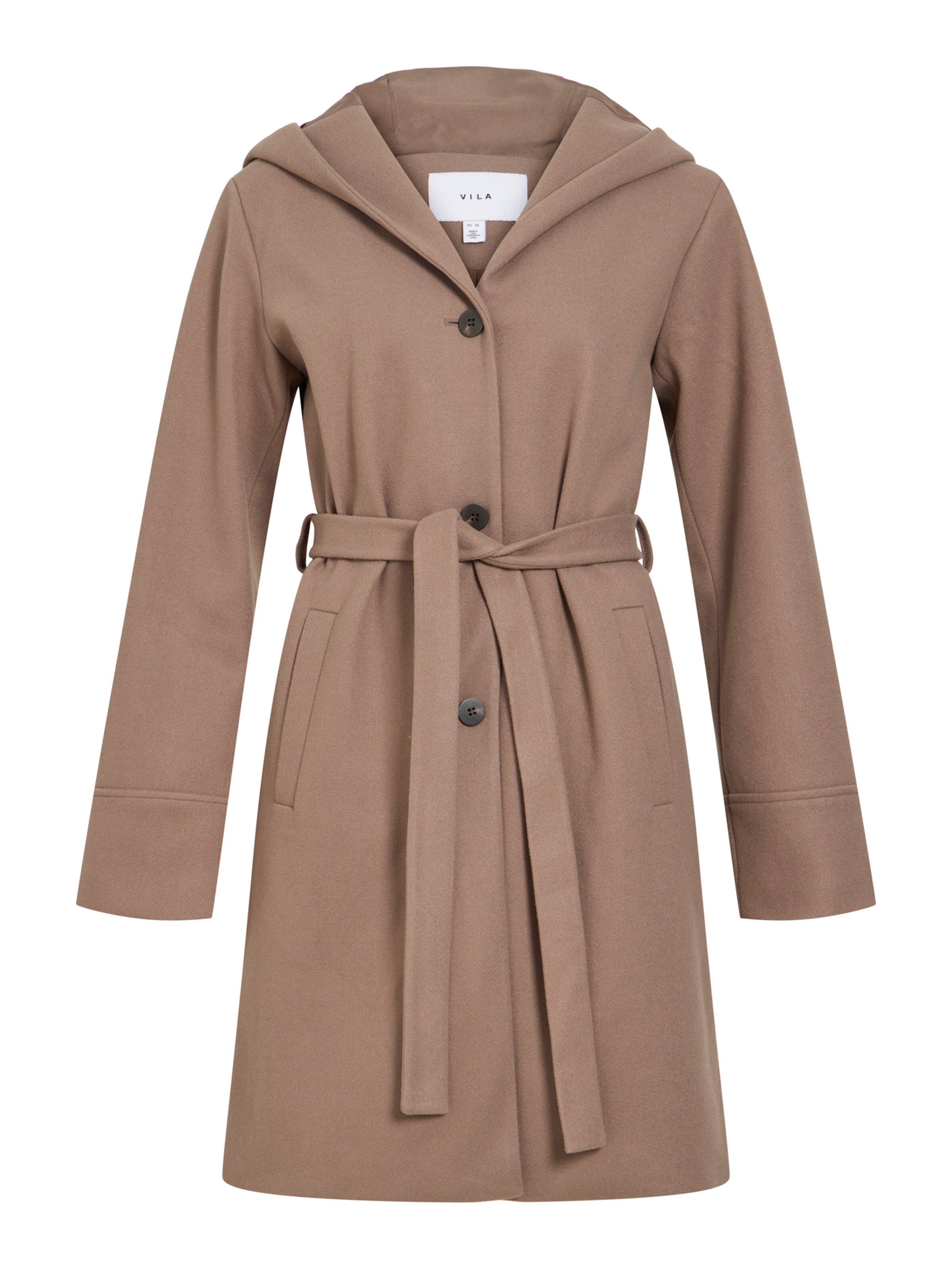VILA Between-seasons coat 'VIFEMKE' in XS in Mocha, Item view