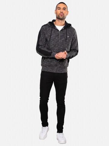 Threadbare Zip-Up Hoodie 'Harman' in Grey