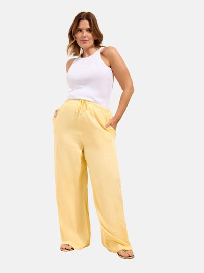 Friends Like These Pantalon en jaune chiné, Vue avec produit