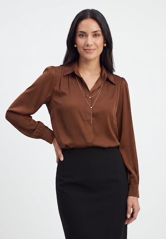 usha BLACK LABEL - Blusa en marrón: frente