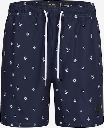 INDICODE JEANS Board Shorts 'Maya' in Blue: front