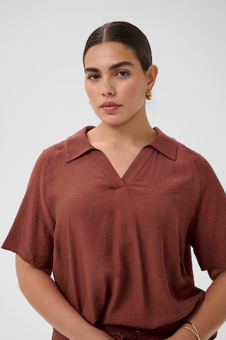KAFFE CURVE Blouse in Red