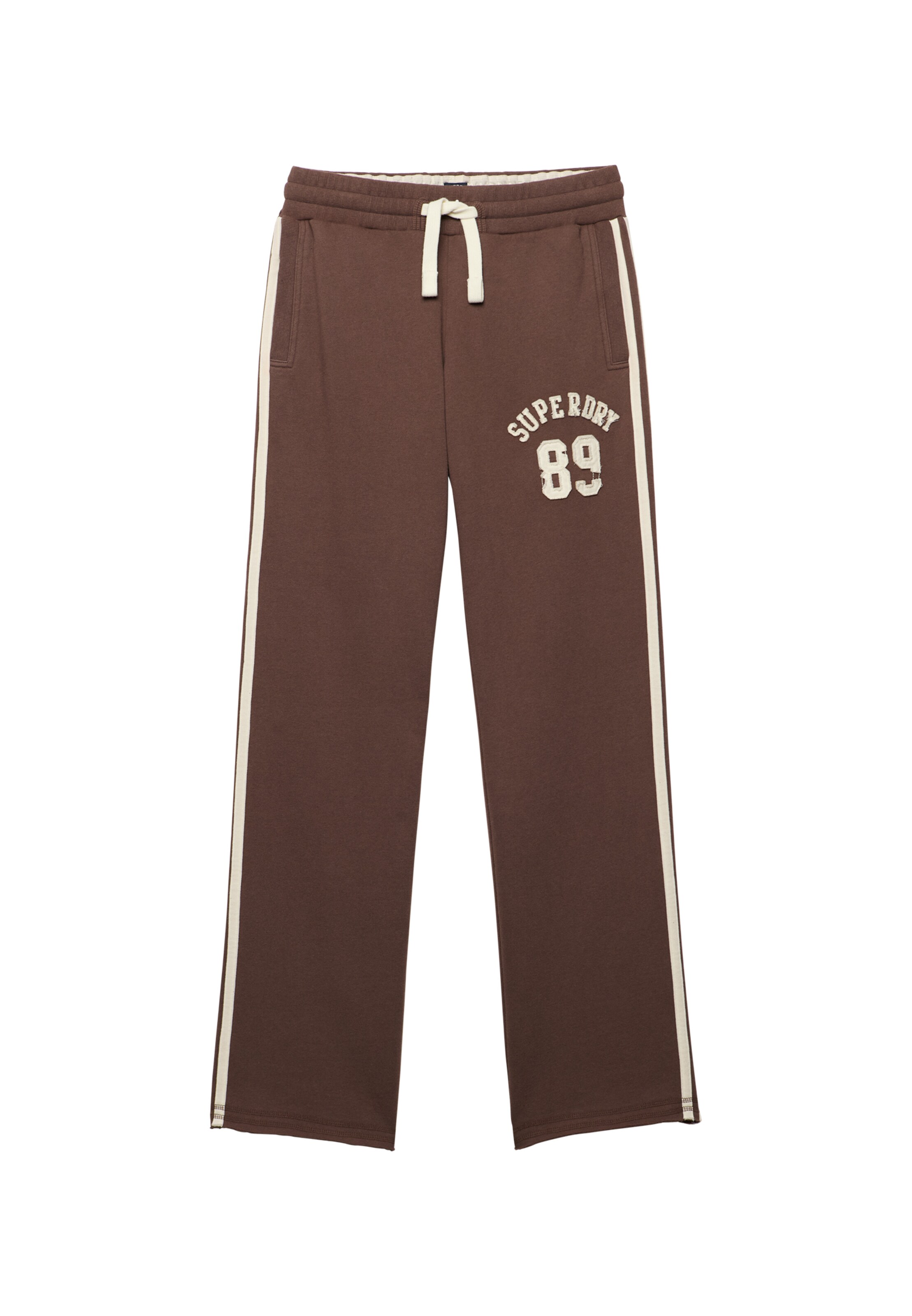 Superdry & Co Broek 'Athletic Essentials' in Bruin: voorkant