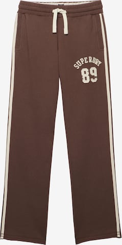 Superdry & Co Broek 'Athletic Essentials' in Bruin: voorkant