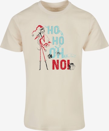 ABSOLUTE CULT Shirt 'The Nightmare Before Christmas - Ho Ho No' in Beige: voorkant