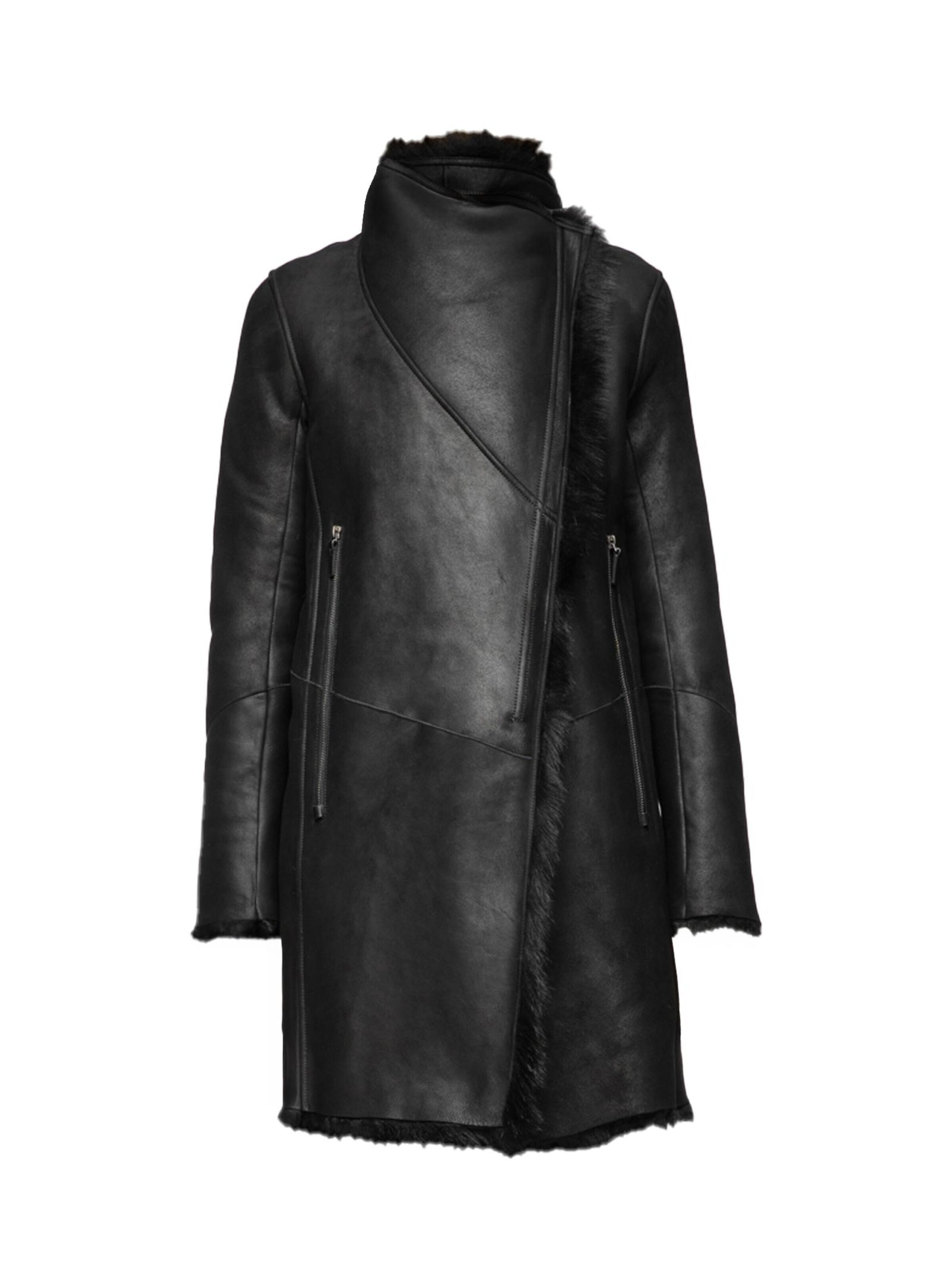 VESPUCCI BY VSP Winter Coat 'Elena' in Black: front