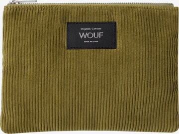 Wouf Cosmetic Bag 'Corduroy' in Green: front