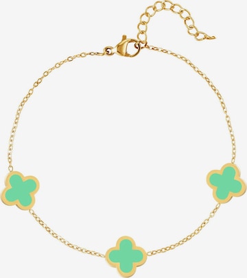 Bracelet 'SUMMER CLOVER' Cala Rose en vert : devant