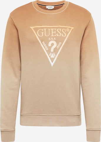 GUESS كنزة رياضية بلون بيج: الأمام