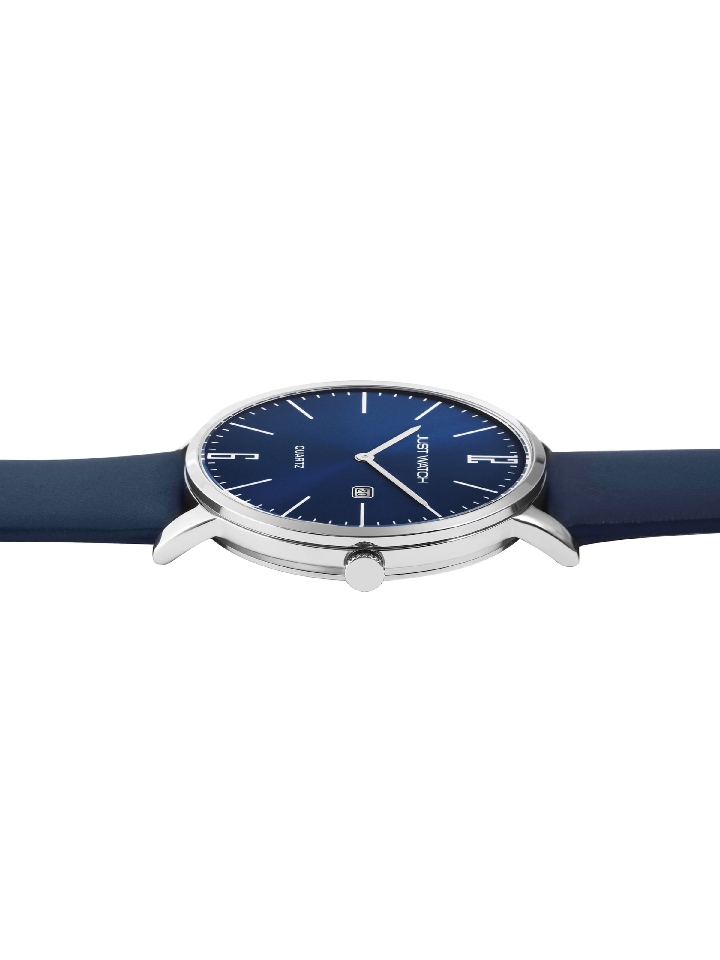 Just Watch Analog Watch 'Willem, Datumsanzeige' in Blue