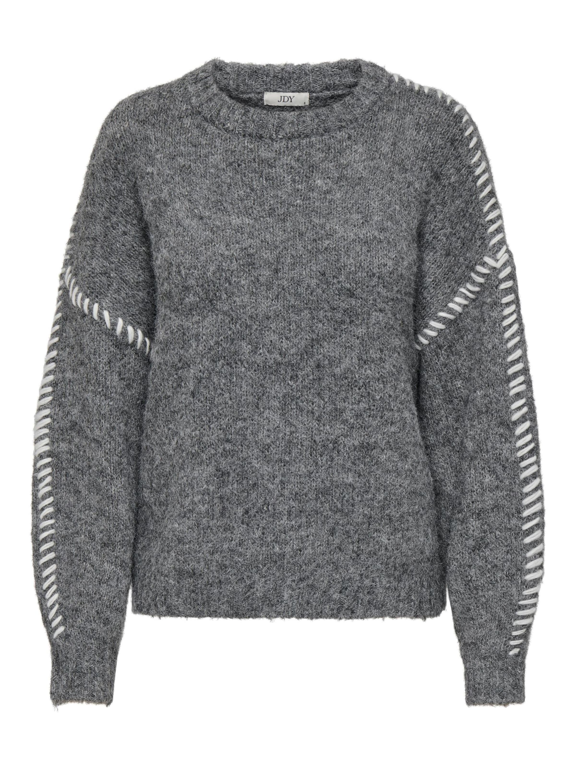 JDY Sweater 'JDYZOEY' in mottled grey / White, Item view