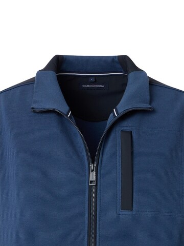 CASAMODA Zip-Up Hoodie 'Basic' in Blue