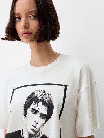 Bershka Majica | bela barva
