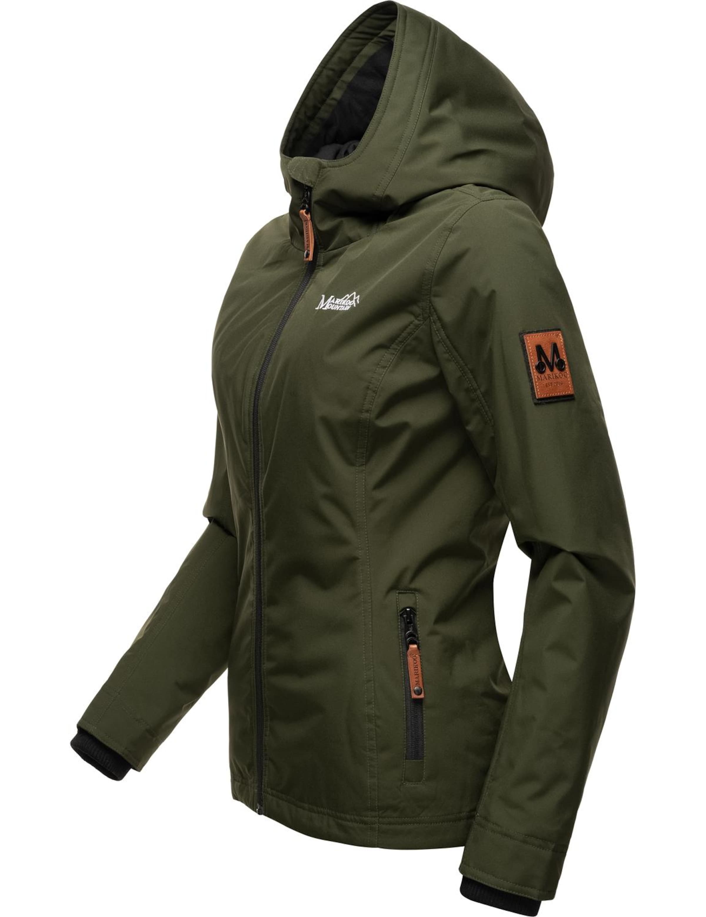 MARIKOO Демисезонная куртка 'Brombeere' в Зеленый