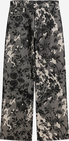 Bershka Wide Leg Farkut värissä musta: etupuoli