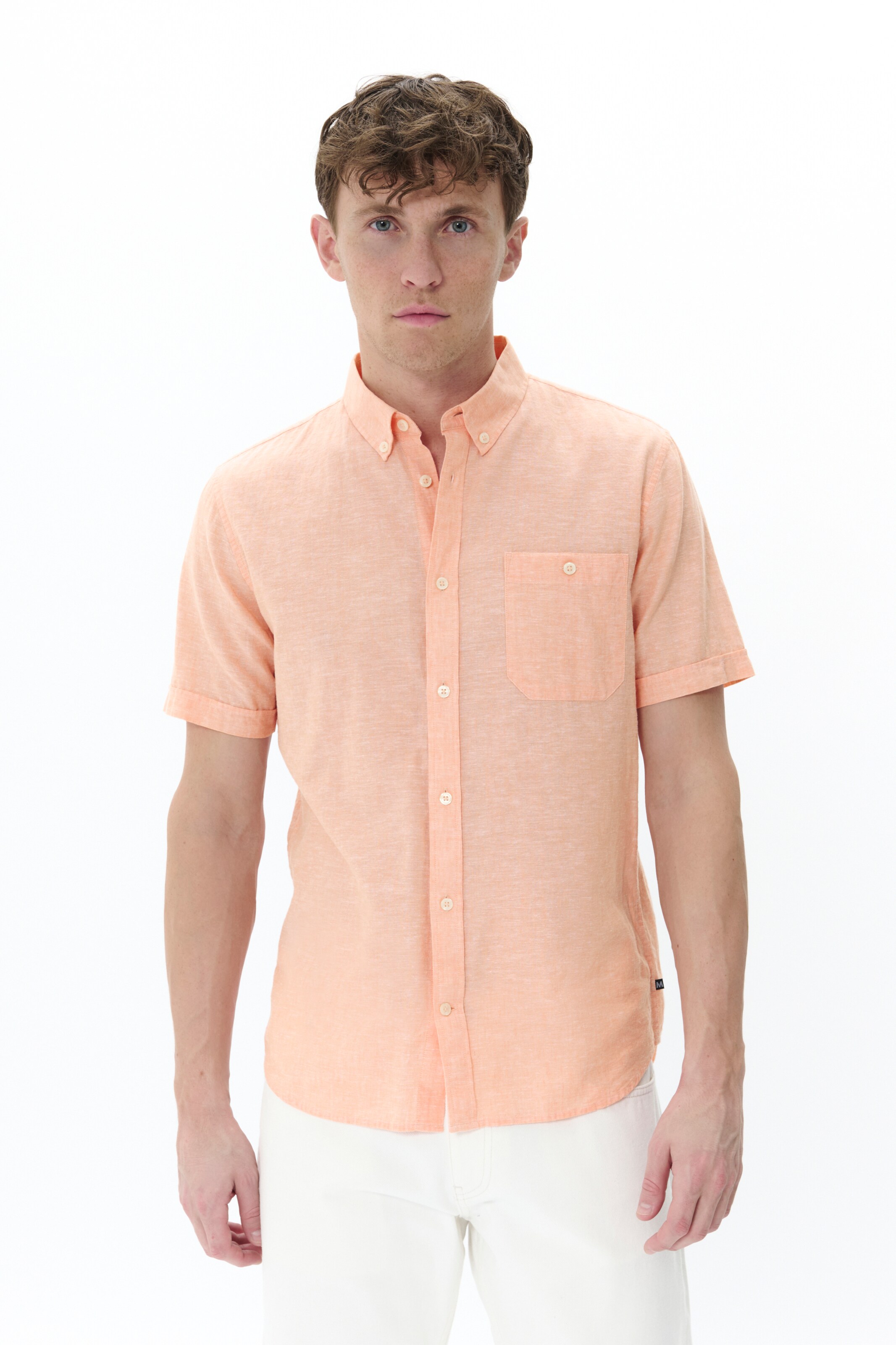 Matinique Regular fit Button Up Shirt 'Trostol' in Orange: front