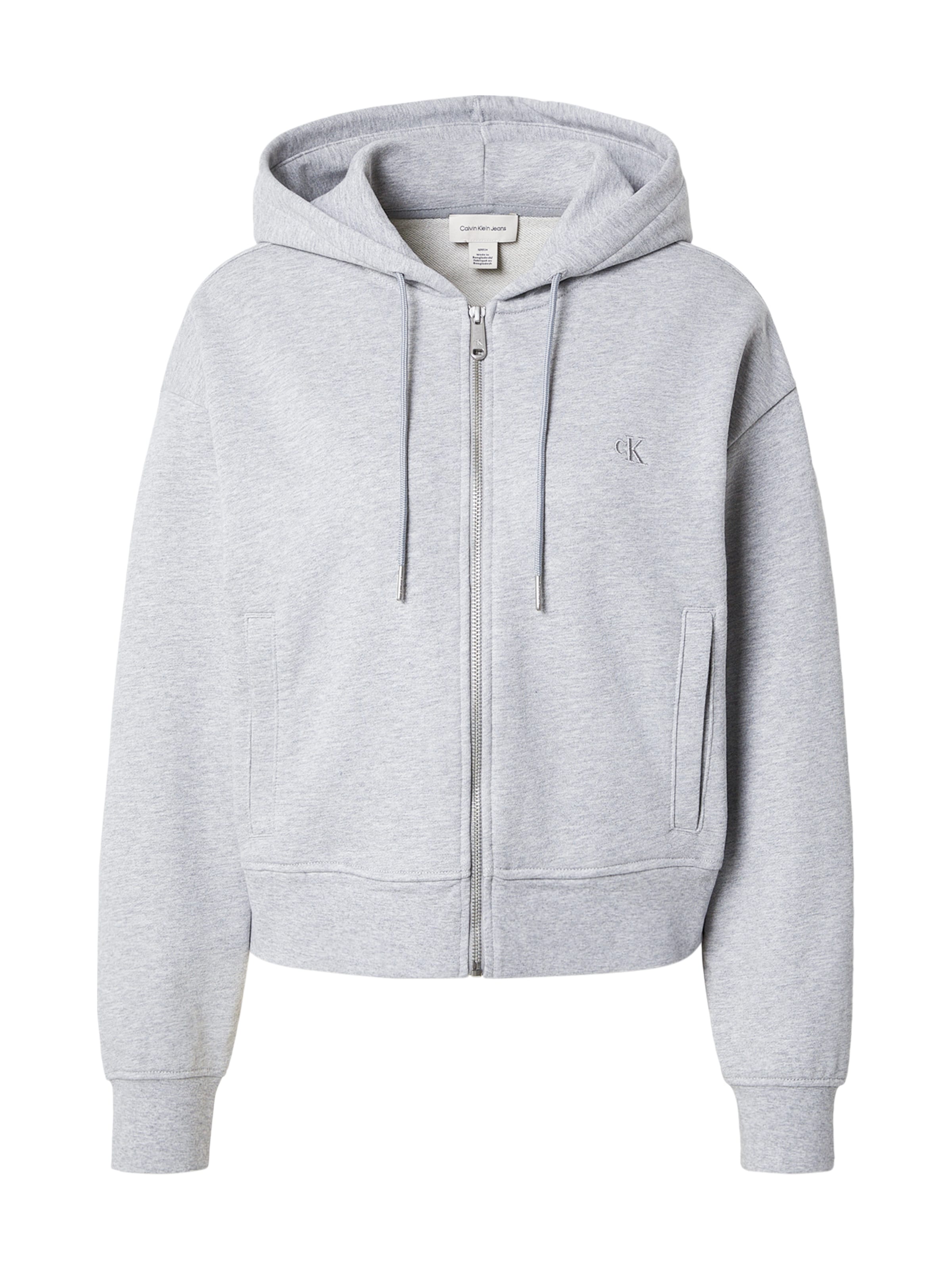 Calvin Klein Jeans Bluza rozpinana w kolorze szary: przód