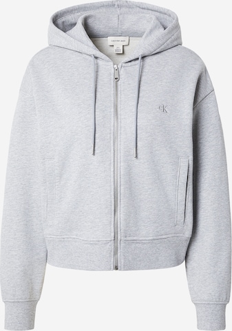 Calvin Klein Jeans Bluza rozpinana w kolorze szary: przód