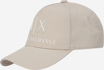 Casquette ARMANI EXCHANGE en beige : devant