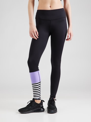 Hey Honey Skinny Workout Pants in Blue: front