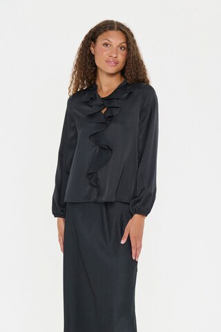 SAINT TROPEZ Blouse 'Lodisa' in Zwart: voorkant
