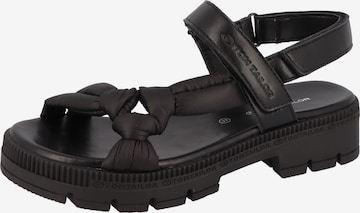 TOM TAILOR Sandals in Black: front